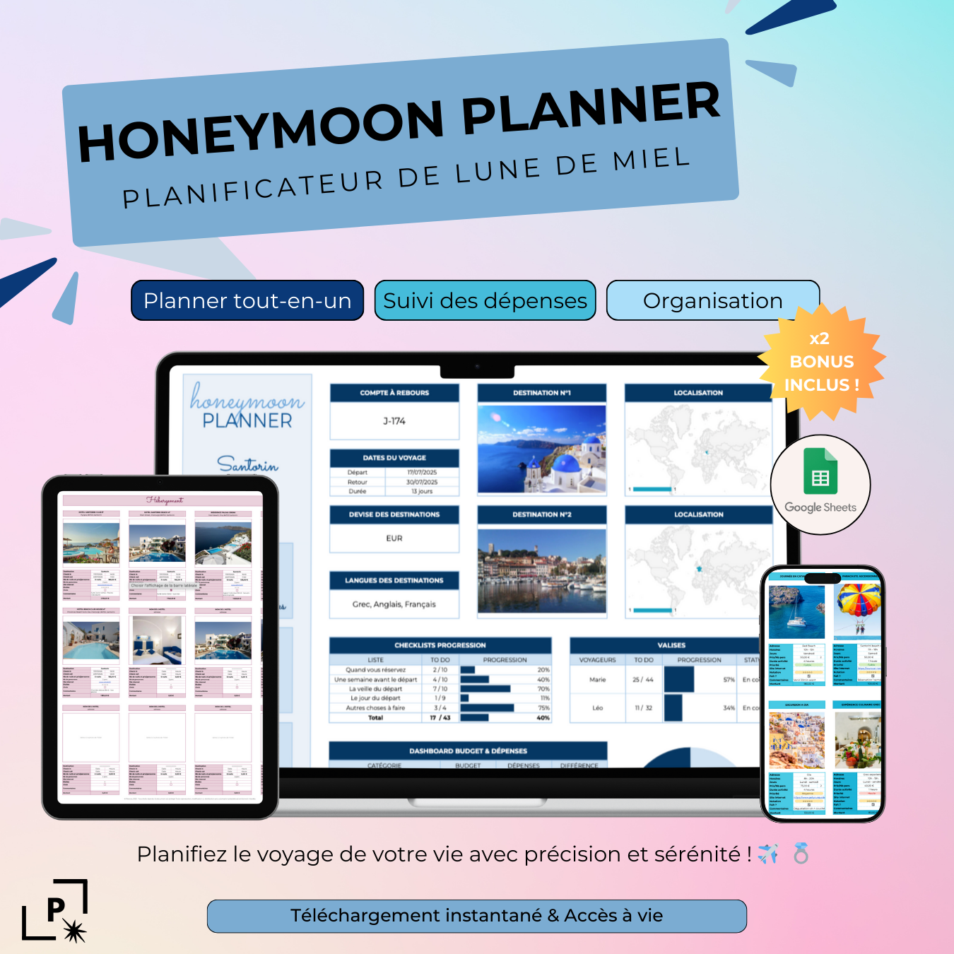 Honeymoon Planner - Planificateur de lune de miel
