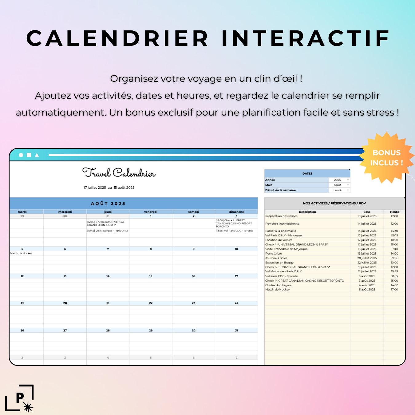 Travel Planner - Planificateur de voyages